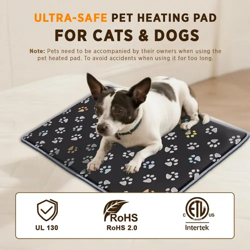 Vista 6 de furrybaby Almohadilla térmica para mascotas, alfombrilla térmica impermeable para perros y gatos con tubo antimordeduras duradero para interiores 1