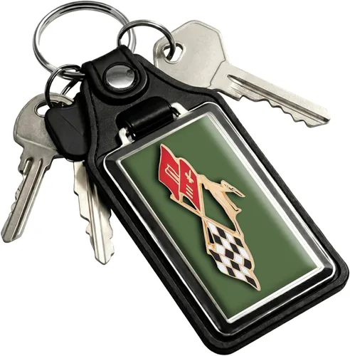 Vista 32 de Brotherhood Car Key Chain for Impala - Classic Models Keychain for Men and Oro olímpico - Guión de 1969