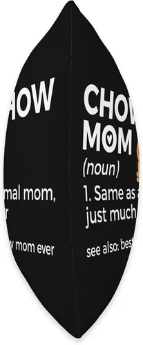 Vista 2 de Chow Chow Lover Apparel Best Mom Ever Definition Funny Chow Dog Throw Pillow, 18x18, Multicolor