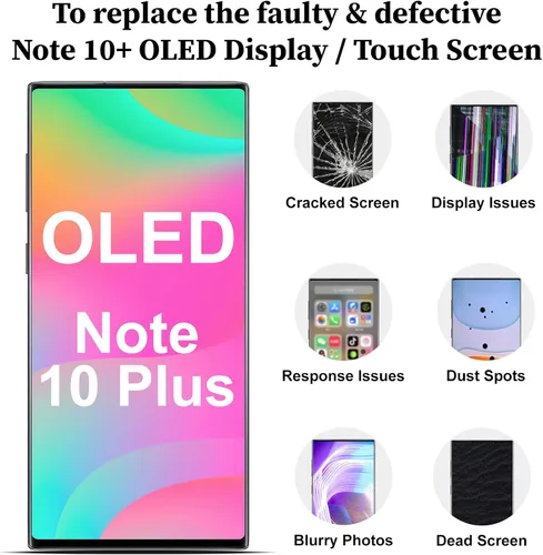 Vista 4 de Para Samsung Galaxy Note 10 Plus 4G 5G OLED Reemplazo de pantalla con marco Pantalla LCD SM-N975 SM-N976 3D Touch Digitizer Kit de herramientas