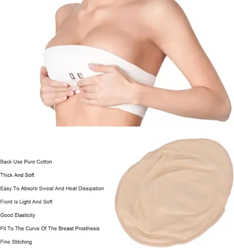 Vista 3 de Bolsillos protectores para mastectomía, transpirable, a prueba de polvo, brasier para prótesis para mastectomía, bolsillo protector suave, a prueba