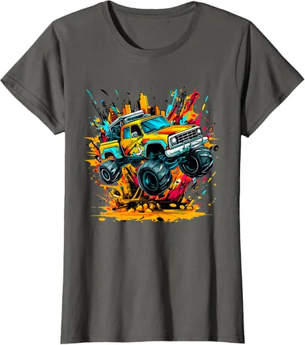 Vista 9 de Monster Trucks Are My Jam - Camiseta Monster Truck, Negro