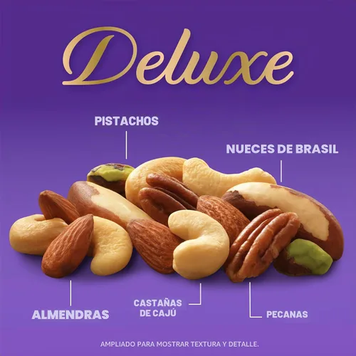 Vista 6 de PLANTERS - Nueces mixtas sin sal de lujo, proteína a base de plantas, 15.25 onzas (1 unidad)