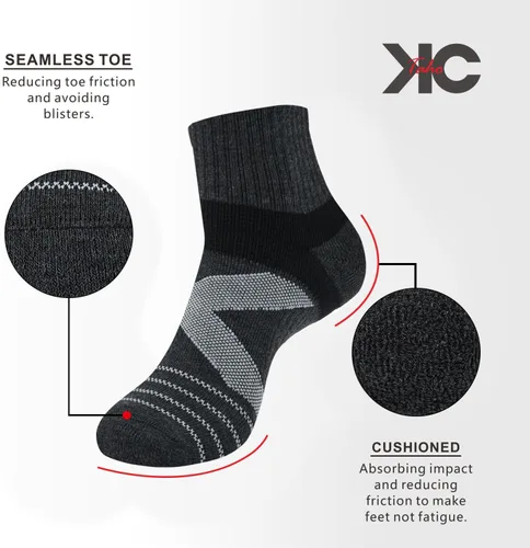 Vista 4 de Arch Support Socks - Light Compression Cushioned 4-Pack for Men & Women