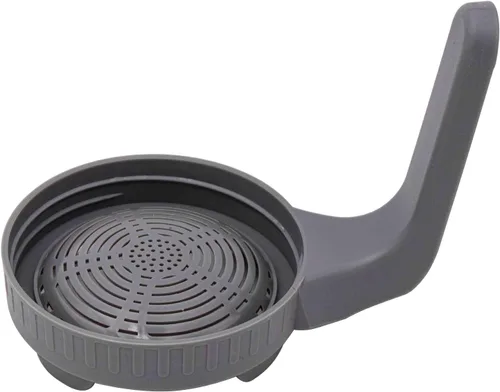 Vista 4 de Paquete de 6 tapas de brote de plástico con soporte integrado y asa para tarros Mason de boca ancha (gris)