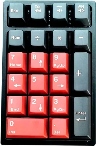 Vista 6 de BOYI TD21 - Teclado numérico de intercambio en caliente, 21 teclas Mini Numpad, teclado portátil Bluetooth5.0/2.4G/teclado con cable numérico