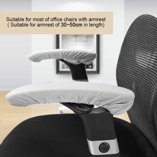 Vista 6 de Zerodis Fundas elásticas para reposabrazos de silla de oficina, cómodas y elásticas, almohadillas para reposabrazos para silla de escritorio