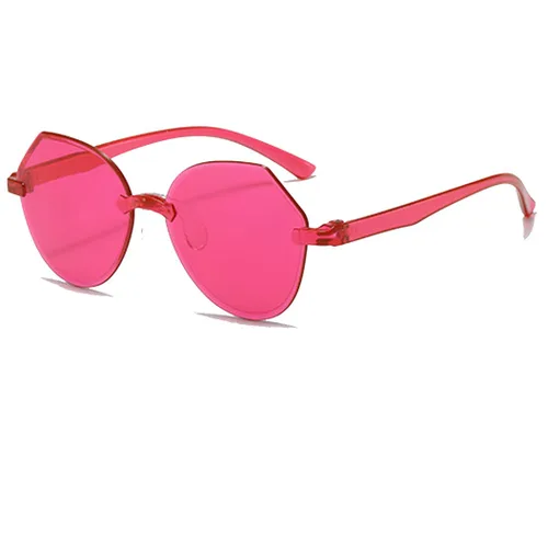 Vista 8 de 2020 gafas de sol transparentes jelly de una sola pieza gafas de sol de color caramelo integradas gafas de sol océano (transparente)