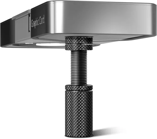 Vista 7 de Soporte de GPU, soporte de GPU de 7-11.5 cm con lámina antideslizante, soporte de GPU para evitar el hundimiento de la tarjeta gráfica (Plata)