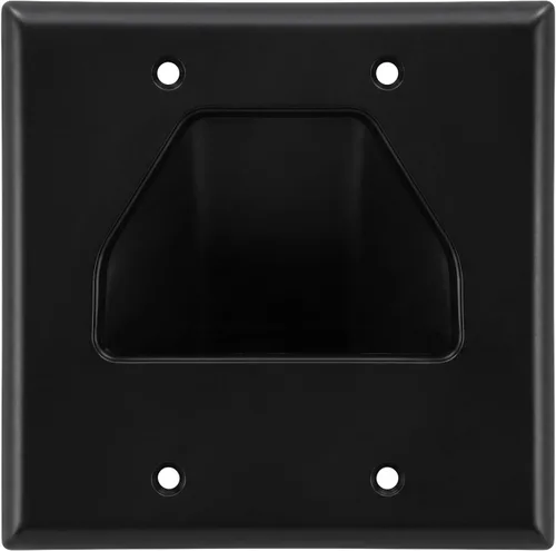 Vista 7 de DATA COMM Electronics 45-0001-BK - Placa empotrable de bajo voltaje (1 banda, 2 unidades), color negro
