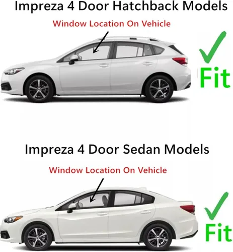 Vista 3 de Vidrio para puerta delantera izquierda del conductor compatible con modelos Subaru Impreza 2017-2023