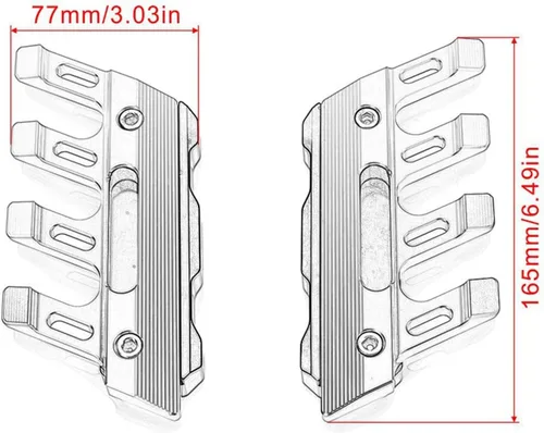 Vista 2 de TCHAU Protectores de horquilla delantera para motocicleta, guardabarros delantero para Yamaha YZF-R1 YZF-R3 YZF-R6 MT-03 FZ400 XJR400 XT660 MT-10