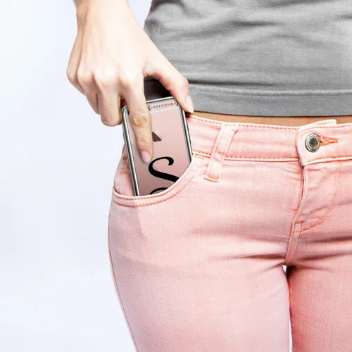 Vista 2 de Luxendary Negro Initial S2 Design Chrome Series Case Para IPhone 6/6S - Cromo/Plata