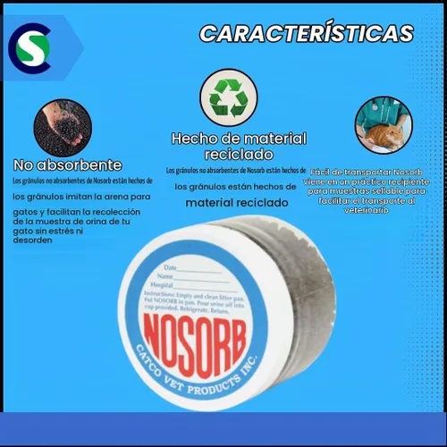 Vista 2 de Creative Science Nosorb - Arena para gatos no absorbente 6 onzas Recoge fácilmente muestras de orina de gatos