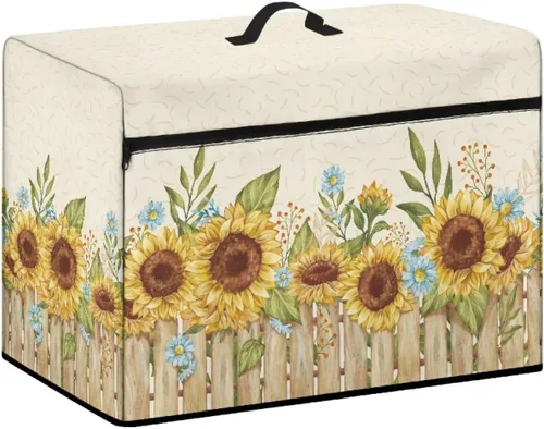 Vista 40 de Funda para máquina de coser de flores hippie grande, cubierta antipolvo, protección de fácil limpieza para máquina de coser, resistente a las Flor