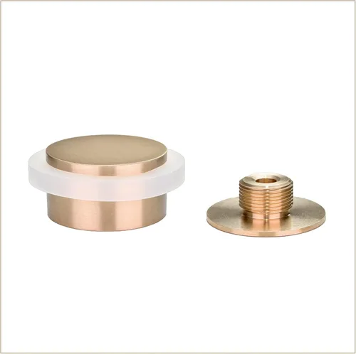 Vista 14 de EVI Tope de puerta adhesivo 1.37 x 0.8 pulgadas Base roscada Caucho negro Acero inoxidable Lacado negro Incluye tornillo + anclaje