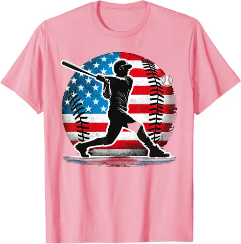Vista 17 de Camiseta de jugador de béisbol estadounidense con bandera de Estados Unidos