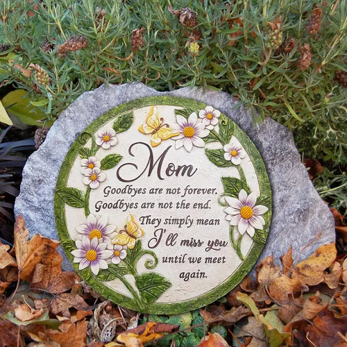 Vista 6 de INSPIAMZUE Piedra conmemorativa para mamá, hasta que nos encontremos de nuevo, regalo de recuerdo para mamá para el duelo, regalo de condolencia por
