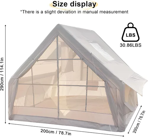 Vista 2 de Tiendas de campaña inflables para camping, tienda de campaña inflable grande, tienda de campaña para 1-6 personas, fácil instalación, tienda