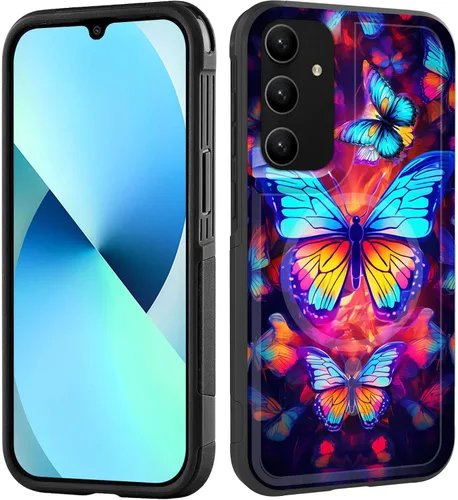 Vista 40 de Funda magnética para Galaxy A16 5G, [compatible con MagSafe] [protección contra caídas de grado militar] Funda resistente a prueba de golpes