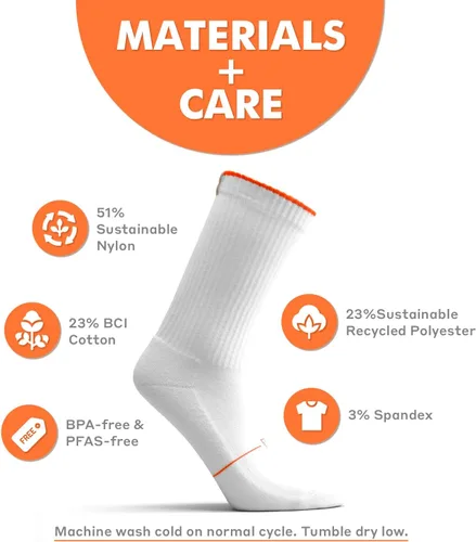 Vista 4 de Calcetines de rendimiento para mujer - Calcetines deportivos sin BPA y PFAS