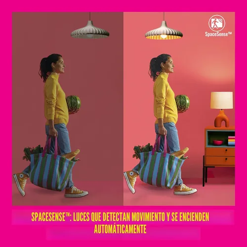 Vista 4 de WiZ Bombillas LED inteligentes, automatización de atardecer a amanecer + detección de movimiento + control con voz o aplicación, a todo color A19