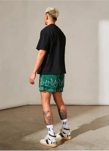 Vista 6 de BOOMLEMON Pantalones cortos de baloncesto para hombre, para gimnasio, entrenamiento, atletismo, correr, con estampado gráfico, pantalones cortos