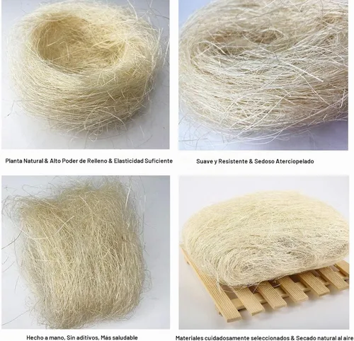 Vista 4 de kathson Materiales de anidación de pájaros, fibra de coco, material de cama cálido y transpirable, seda de lino para pájaros pequeños animales