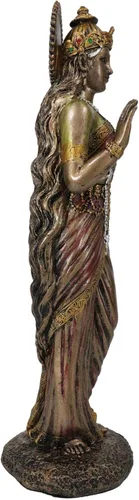 Vista 4 de Ebros Gift Figura decorativa de resina bronceada, hermosa diosa hindú, Sita, deidad de fertilidad, amor, lealtad, 9.25 pulgadas de alto, esposa