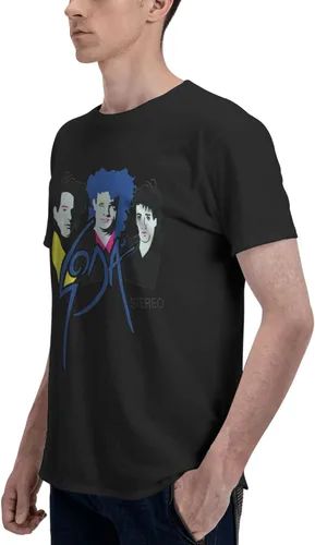 Vista 5 de Soda Stereo T Shirt Man's Summer Tee Casual Short Sleeve Tops