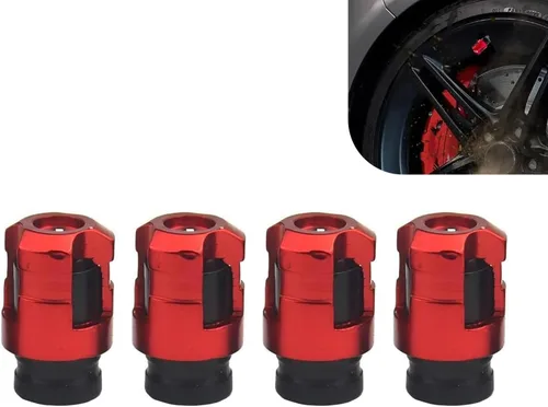 Vista 9 de 4 tapas de vástago de válvula de neumático de automóvil, tapas de válvula de neumáticos de automóvil de forma única, cubierta de vástago de válvulas