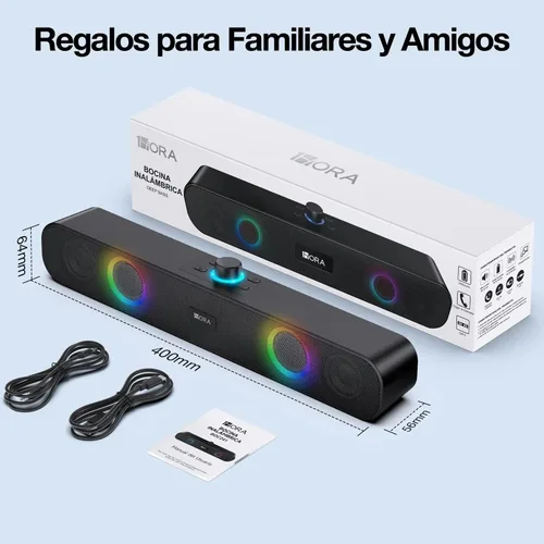 Vista 3 de Parlante Inalambrico Bluetooth Hasta 6 horas De Musica Barra De Sonido Original 1Hora