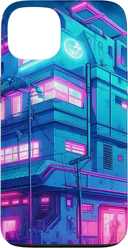 Vista 7 de Funda Vaporwave para iPhone 16 Cyberpunk House