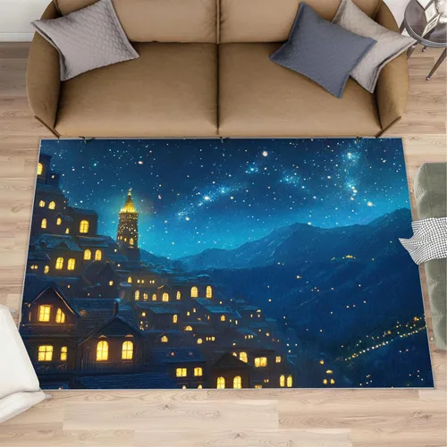 Vista 34 de Desert Dunes Rugs for Bedroom, Desert Landscape Area Rug, Natural Scenery Rugs for Living Room, Indoor Non-Slip Rug, Machine Washable Carpet for