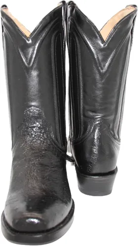 Vista 2 de The Western Shops Botas vaqueras de piel de avestruz suave y con punta cuadrada para hombre
