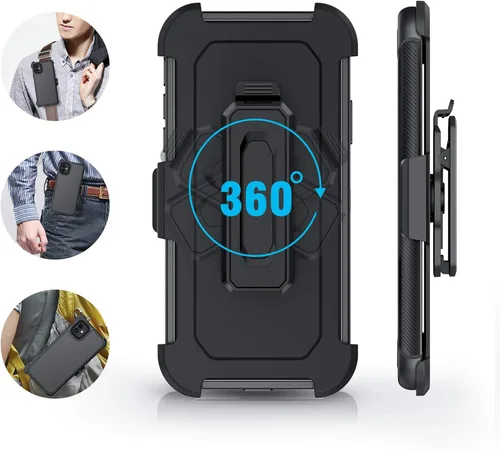 Vista 3 de BENTOBEN Funda para iPhone 11, funda de teléfono para iPhone 11, resistente 3 capas a prueba de golpes, cuerpo completo, resistente, híbrida
