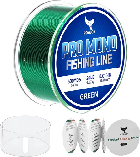 Vista 23 de Monofilament Fishing Line, Invisible Nylon Wire, Knot Guide Cards Transparente