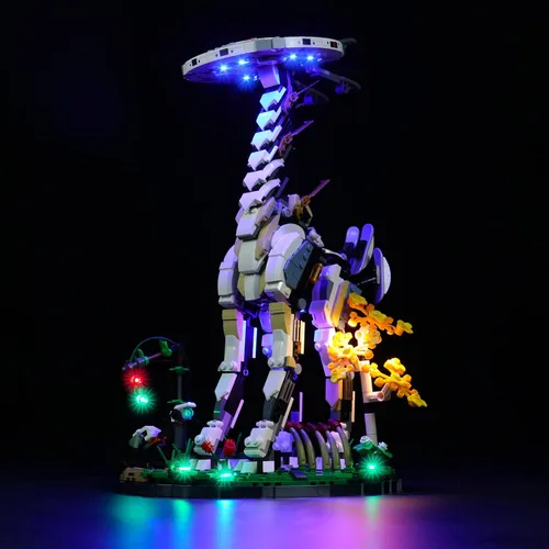 Vista 7 de BrickBling Luces para cuello alto 76989 (solo luces, sin modelo), iluminación de bricolaje para Horizon Forbidden West, iluminación compatible