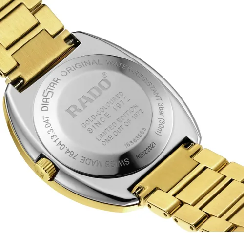Vista 4 de Rado DiaStar Original Limited Edition 50th Anniversary Masculino 10.2, Dorado , Vanguardia
