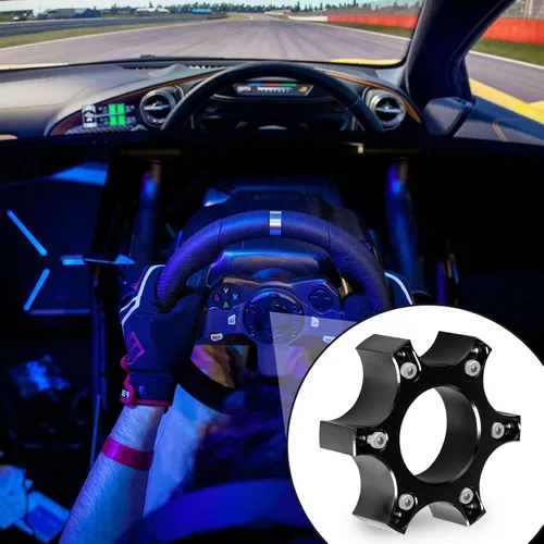 Vista 6 de Htostar Racing Steering Wheel Adapter Plate 70MM 2.75" Compatible With Ferrari T300RS 599 P310R38 Sparco Set