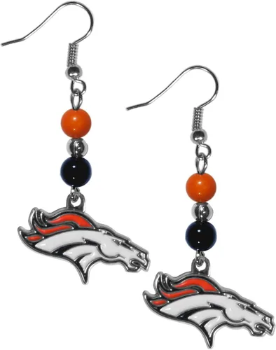 Vista 10 de Aretes colgantes con cuentas de abanico de la NFL
