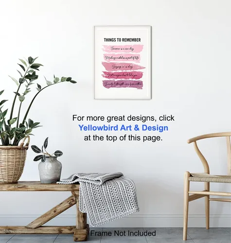 Vista 6 de Arte y decoración de pared con citas inspiradoras positivas - GRANDE 11X14 - Regalos de aliento edificantes para mujeres, niñas, adolescentes