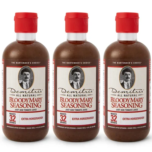 Vista 8 de Demitri's Bloody Mary Seasoning Chilies & Peppers – Spicy Bloody Mary Mix – Mezclador concentrado – Sabor intenso – Perfecto para fiestas de brunch