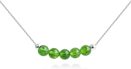Vista 6 de Collar con colgante de cristal, cadena de plata 925, collar ajustable de cristal curativo para mujeres
