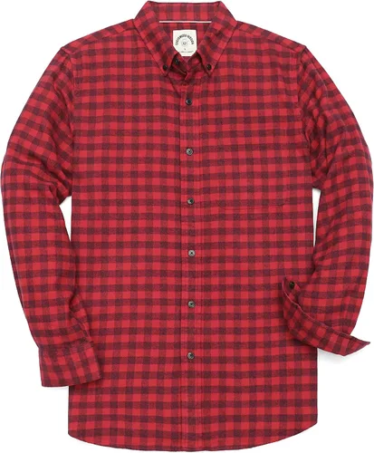 Vista 37 de Dubinik® Camisa de franela, para hombre, de manga larga, a cuadros, suave, 100% algodón, informal, con botones, ajuste regular Gris Negro