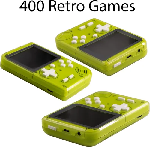 Vista 4 de Mini máquina de juegos retro con 400 juegos clásicos FC, consola de juegos de mano, pantalla a color de 2.8 pulgadas, soporte para salida de TV