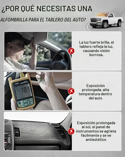 Vista 3 de CARTIST Cubierta de Tablero de Ajuste Personalizado para Chevy Chevrolet Silverado/GMC Sierra 1500 2014-2018, Silverado/GMC Sierra 2500HD 3500HD