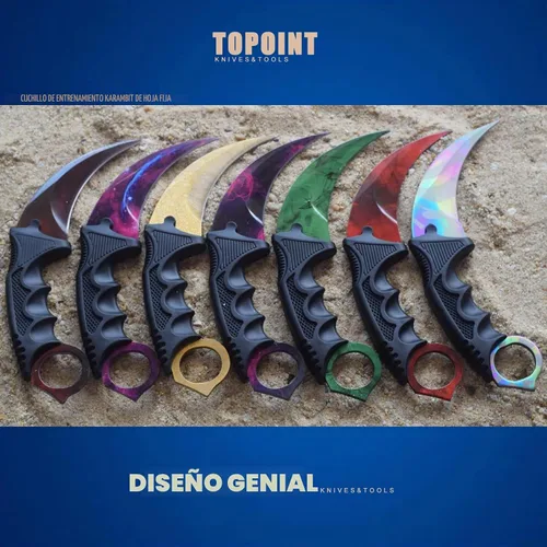 Vista 6 de TOPOINT Cuchillo de entrenamiento Karambit sin filo Karambit Cuchillo de entrenamiento de práctica sin herramienta de entrenamiento de vanguardia