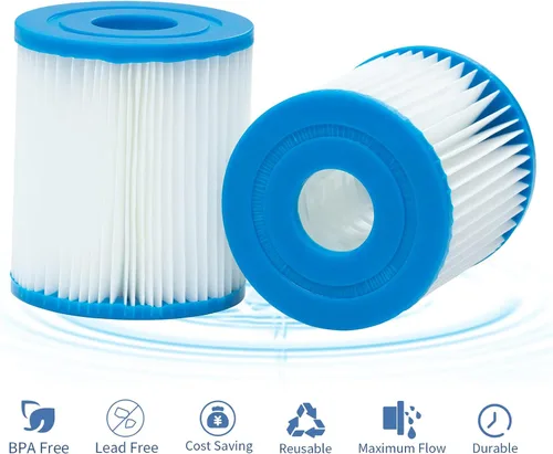 Vista 3 de Hrozny Cartucho de filtro de piscina tipo I, cartucho de filtro de piscina tamaño 1 para 58093, para bombas de filtro Summer Waves 300/330 Gal/h