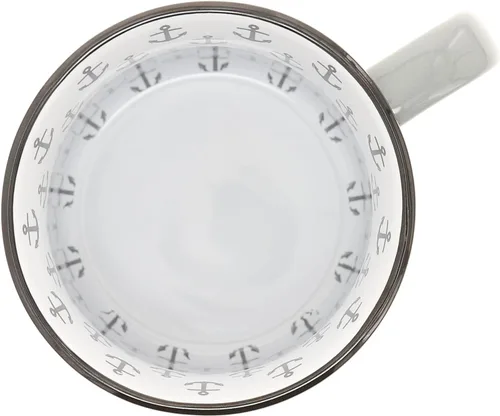 Vista 4 de Pavilion - Taza de cerámica de 18 onzas, color gris con acabado moteado, taza de café duradera de pared gruesa estilo campamento, taza de fogata